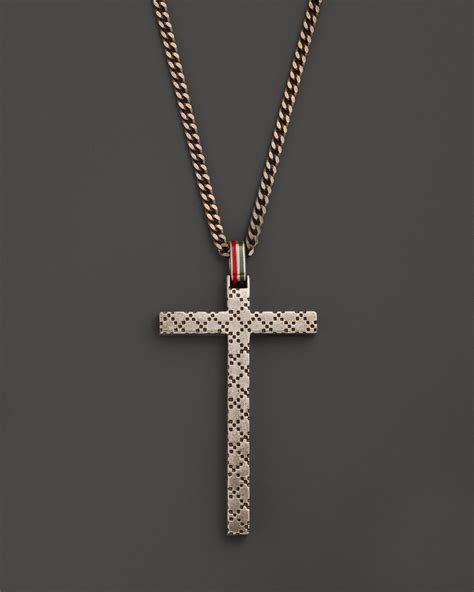 gucci cross necklace gold|vintage Gucci chain necklace.